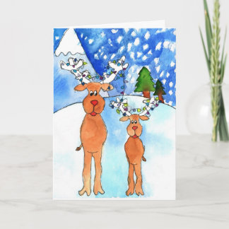 Reindeer Holiday Card
