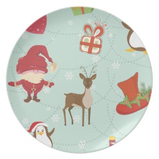 Reindeer Holiday Dinner Plate