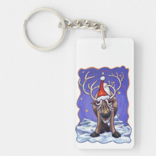 Reindeer Holiday Keychain