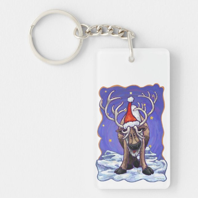 Reindeer Holiday Keychain (Front)