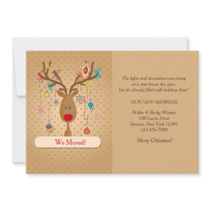 Reindeer Holiday Moving Announcement