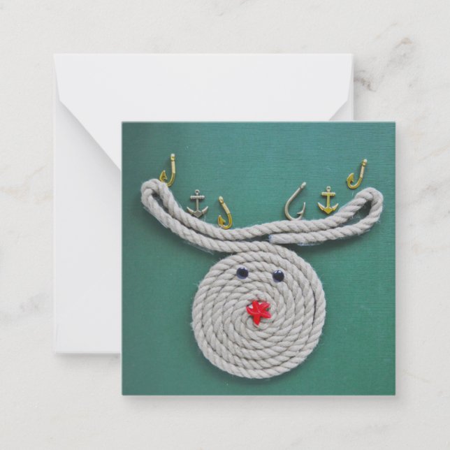 Reindeer Holiday Note Card (Front)