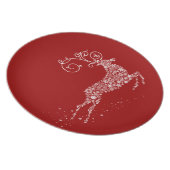 Reindeer Holiday Tableware Melamine Plate (Right Side)