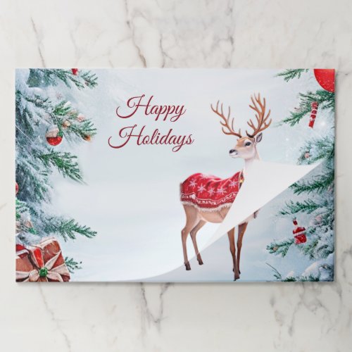 Reindeer Holiday Tearaway Placemat
