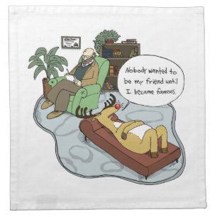 Reindeer Holiday Therapy - Funny Christmas Cartoon Napkin