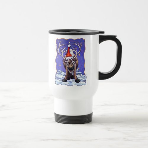 Reindeer Holiday Travel Mug