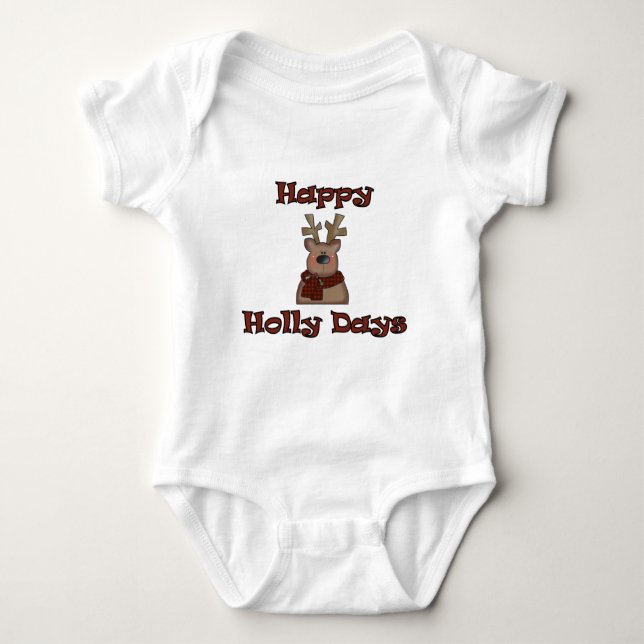 Reindeer Holly Days Tshirts and Gifts (Front)