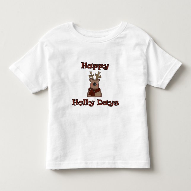 Reindeer Holly Days Tshirts and Gifts (Front)