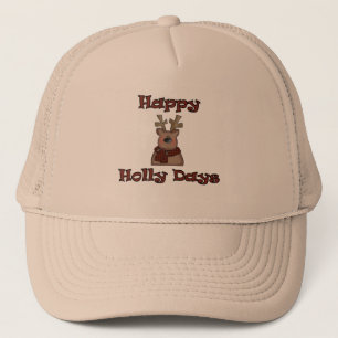 Reindeer Holly Days Tshirts and Gifts Trucker Hat
