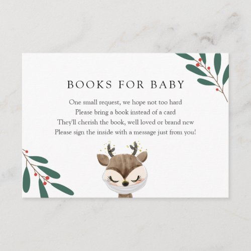 Reindeer in Mask Books for Baby insert card