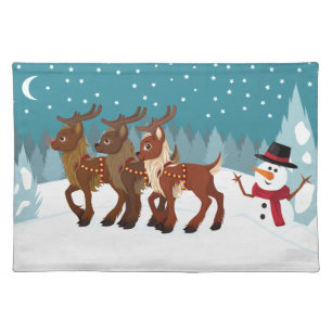 Reindeer in the Snow Placemat