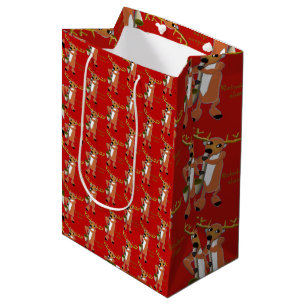 Reindeer Jazz Wrapping Paper Medium Gift Bag