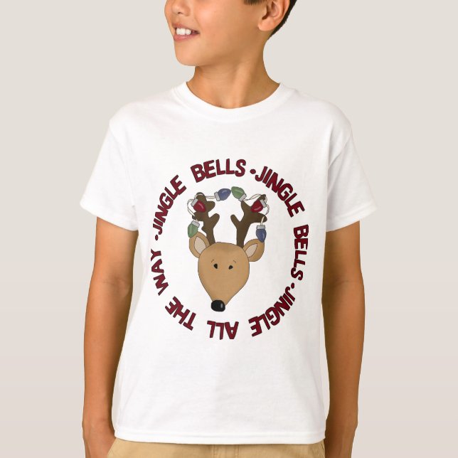 Reindeer Jingle Bells Tshirts and Gifts (Front)