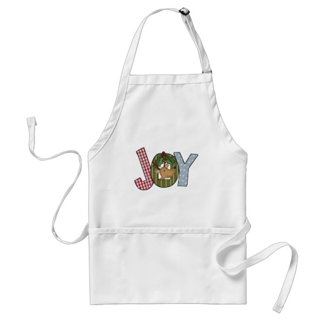 Reindeer Joy Holiday Tshirts and gifts Adult Apron (Front)