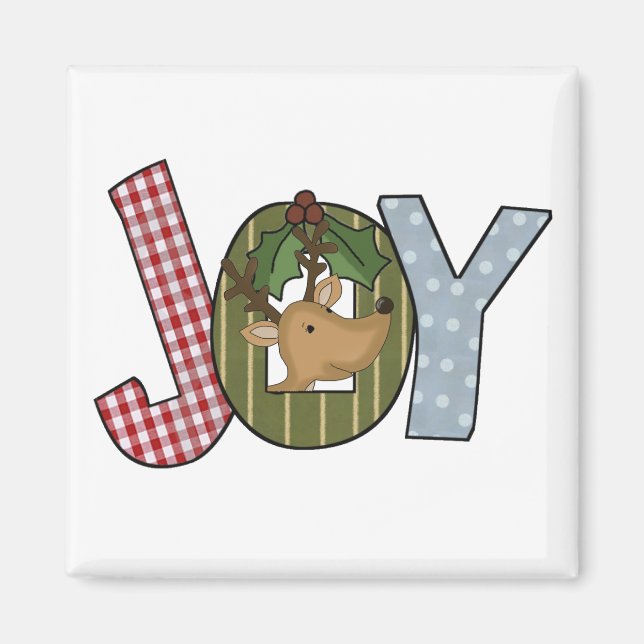 Reindeer Joy Holiday Tshirts and gifts Magnet (Front)