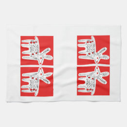Reindeer Kiss Kitchen Towel