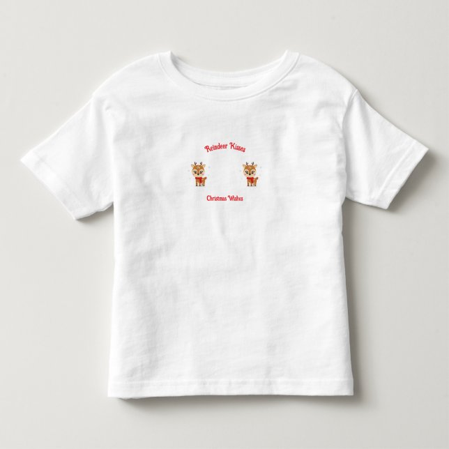 Reindeer Kisses, Christmas wishes T-Shirt (Front)
