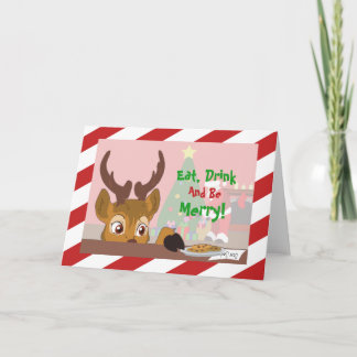 Reindeer Love Cookies Holiday Card