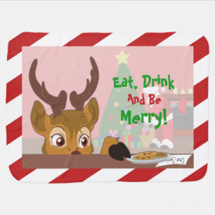 Reindeer Love Cookies Stroller Blanket