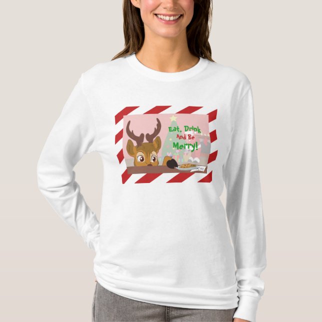 Reindeer Love Cookies T-Shirt (Front)