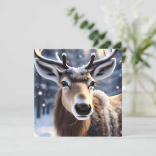 Reindeer Magic: Close-Up of Santas Loyal Companion Save The Date