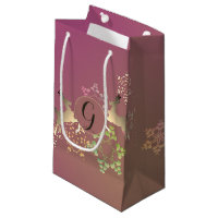 Elegant Silver Reindeer Purple Christmas Large Gift Bag