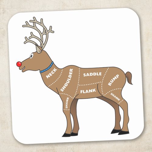 Reindeer Meat for Christmas Square Sticker