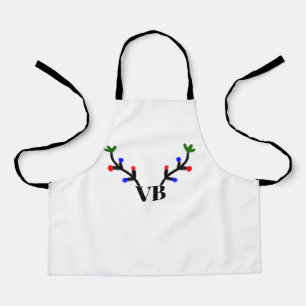 Reindeer merry Christmas add name text name title Apron