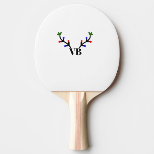 Reindeer merry Christmas add name text name title Ping Pong Paddle