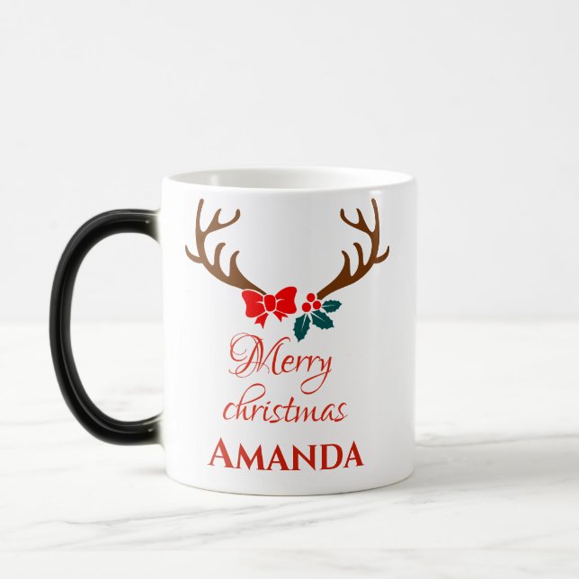 Reindeer- Merry christmas   Color Morph Mug (Left)