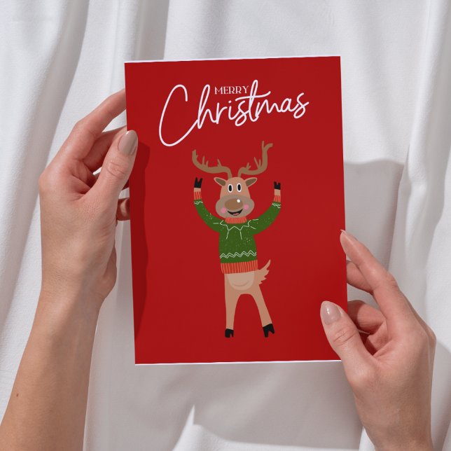 Reindeer Merry Christmas Fun Card (Creator Uploaded)