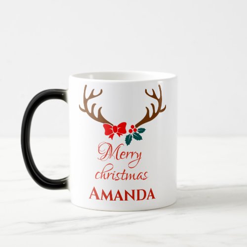 Reindeer_ Merry christmas   Magic Mug