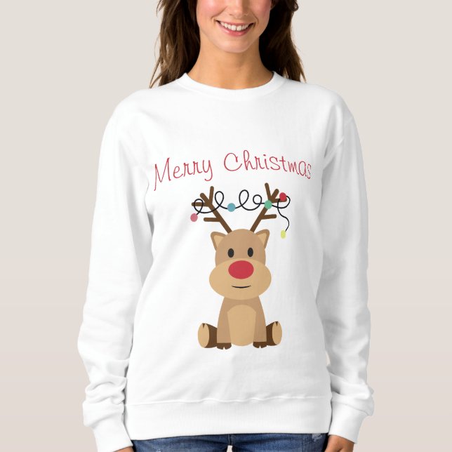 Reindeer Merry Christmas  Sweatshirt (Front)