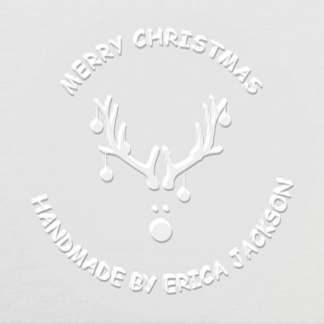 Reindeer modern handmade Christmas Embosser (Design)