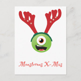 reindeer monster postcard