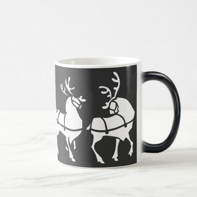 Reindeer Mug Coffee Cup Festive Blue Christmas Cup (Right)