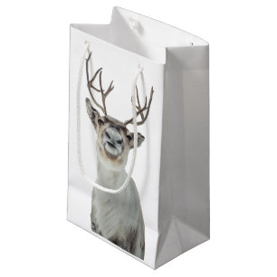 Reindeer Nature Photo Small Gift Bag