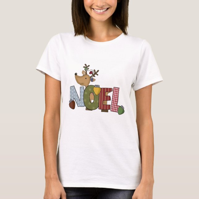 Reindeer Noel Holiday Tshirts and Gifts (Front)