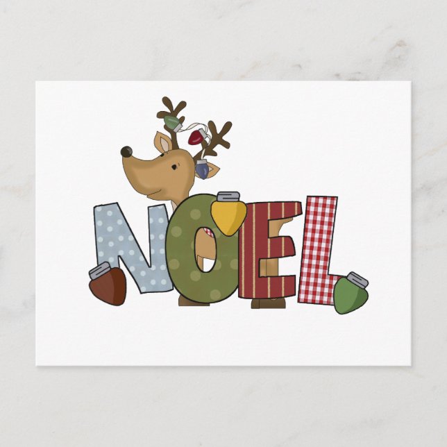 Reindeer Noel Holiday Tshirts and Gifts (Front)