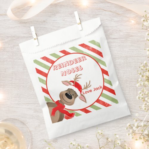 Reindeer Noses Christmas Paper Favor Treat Bag