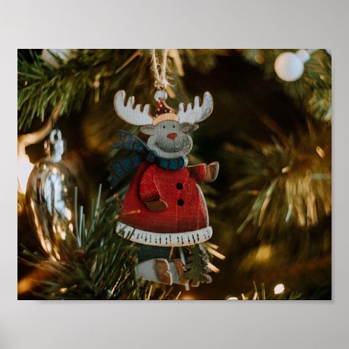 Reindeer Ornament Christmas Poster