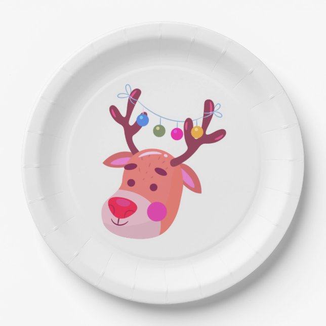 Reindeer Paper Plates (Front)