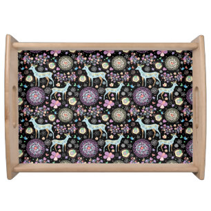 Reindeer Paterna Christmas Serving Tray