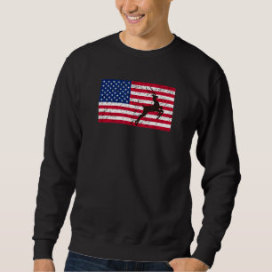 Reindeer Patriotic American Flag Sweatshirt
