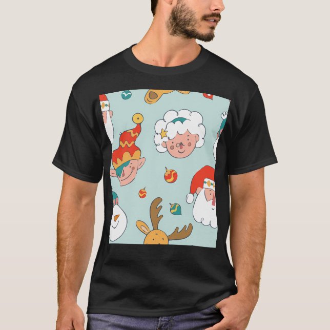 Reindeer Pattern T-Shirt (Front)