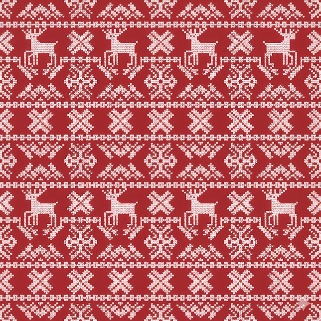 Reindeer Pattern Throw Pillow (Creator Uploaded)