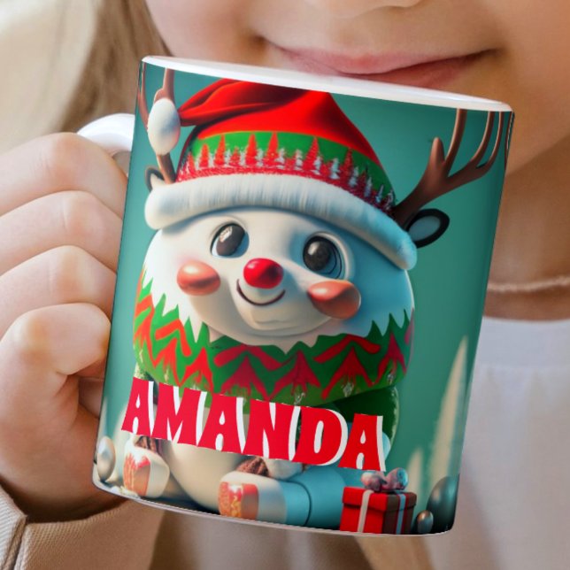 Reindeer Personalized Kids Hot Chocolate Mug (Creator Uploaded)