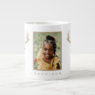 Reindeer Personalized Photo And Name Christmas Gia Giant Coffee Mug