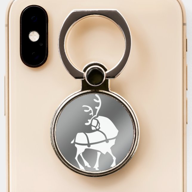 Reindeer Phone Ring Holder & Stand Christmas Gift  (Close Up)