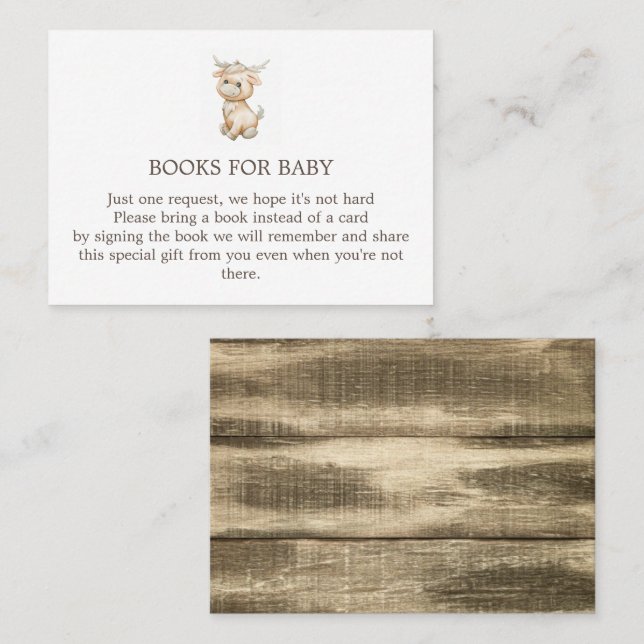 Reindeer Please bring a book Enclosure Card  (Front/Back)